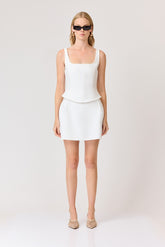 CURAAE KHLOE CREPE KNIT MINI SKIRT